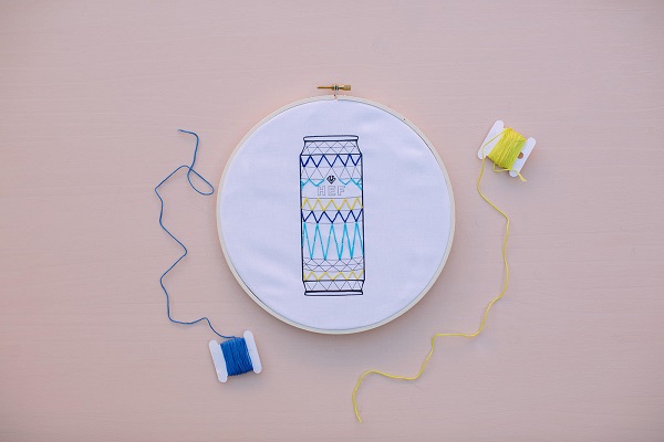 Embroidering at Creative Kind