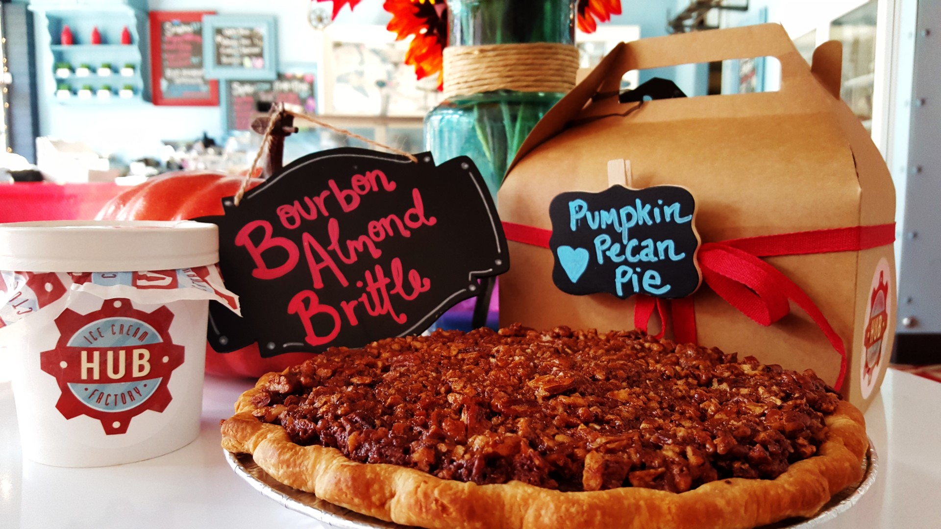 ice cream and pie (Photo Credit: Hub Ice Cream Factory