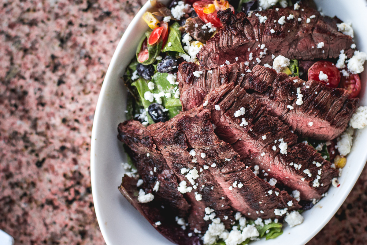 Half-portion of the Steak Salad at Harvest Oro Valley (Credit: Jackie Tran)
