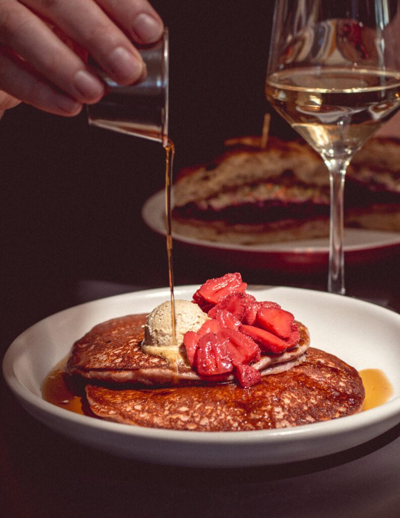 Heirloom Corn Cakes at 5 Points (Photo by Jackie Tran)