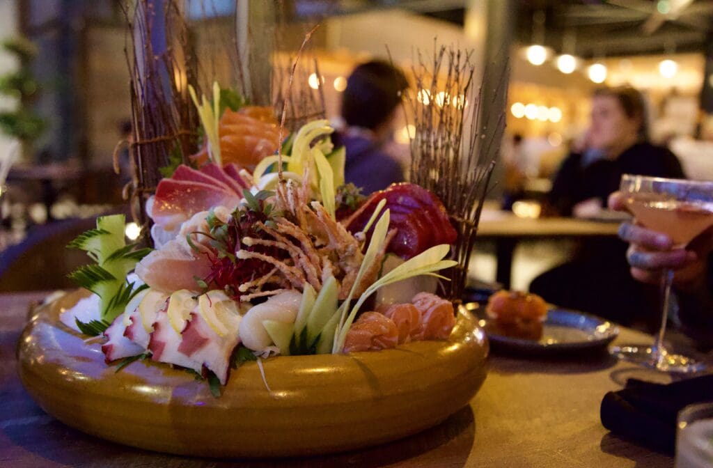a plate of food on a table