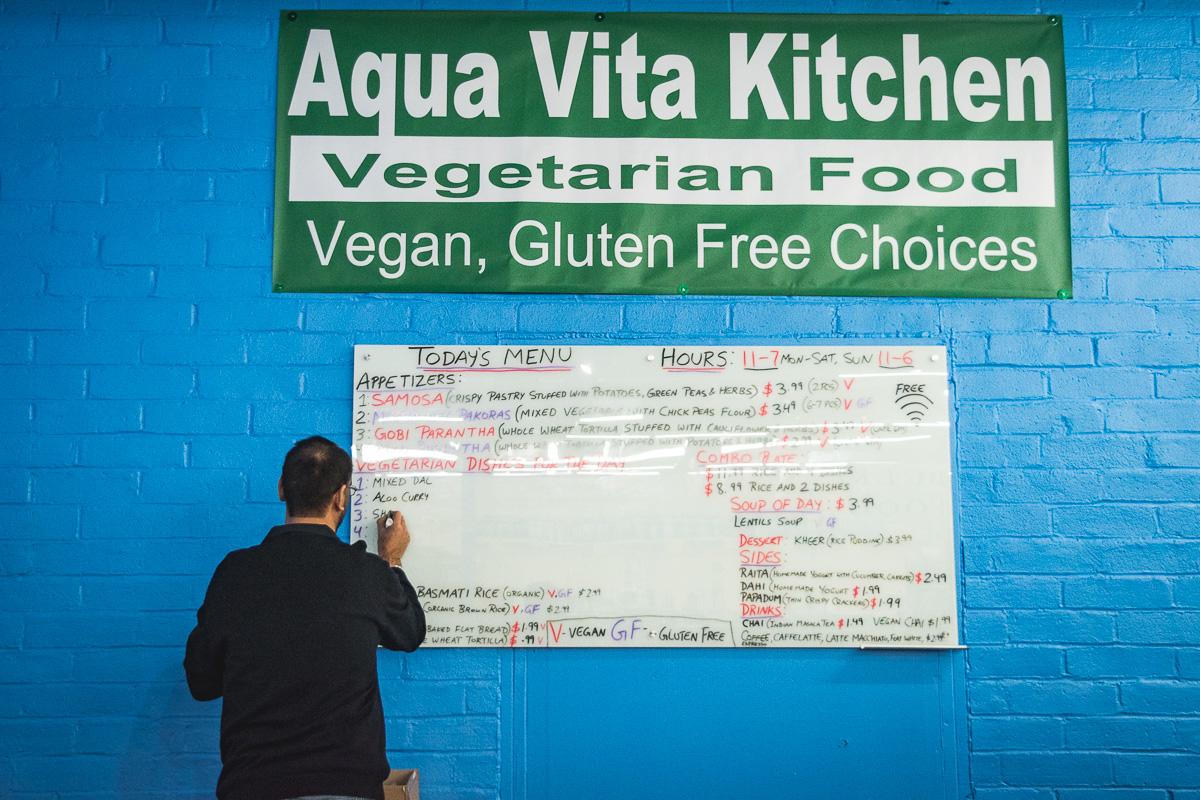 Menu in progress at Aqua Vita Kitchen (Credit: Jackie Tran)