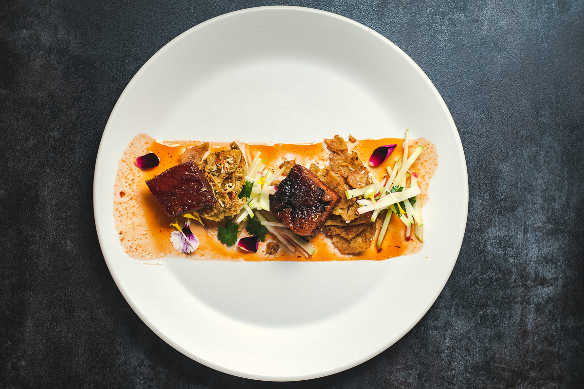 Plate from Dominique Stoller of HUB Ice Cream Factory and Playground Bar & Lounge for the Art of Plating (Credit: Jackie Tran)