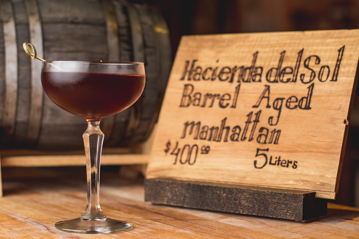 Barrel aged Manhattan at Hacienda del Sol (Photo by Jackie Tran)