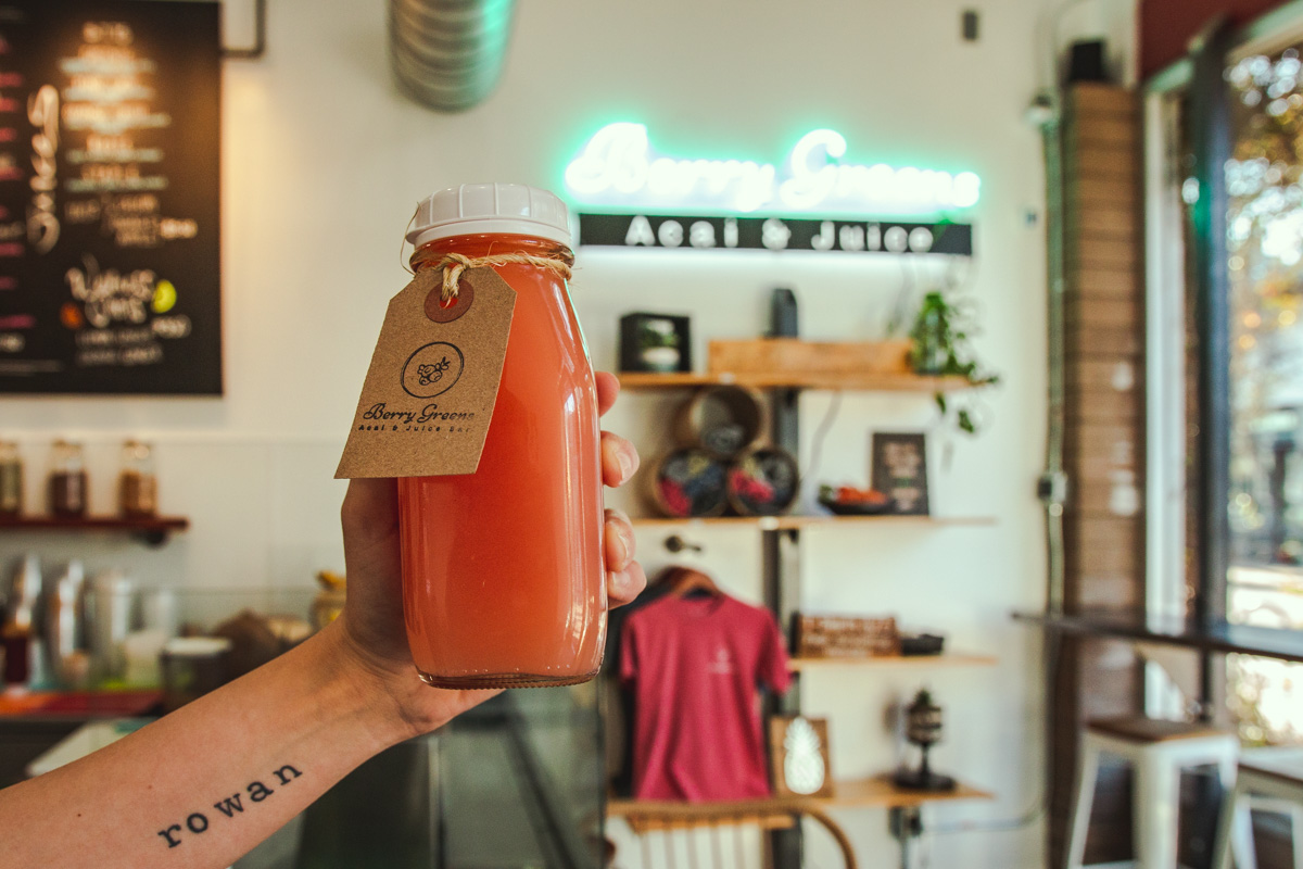 Juice at Berry Greens Acai & Juice Bar (Credit: Jackie Tran)