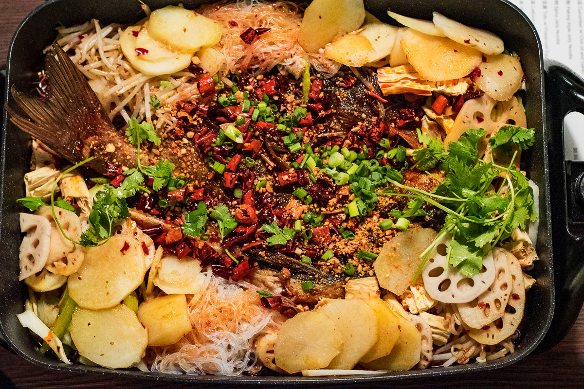 House Special Spicy Grilled Fish at Yu Zi Wei (Credit: Jackie Tran)