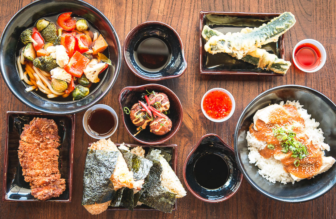 Assorted food at Maru Japanese Noodle Shop (Credit: Jackie Tran)
