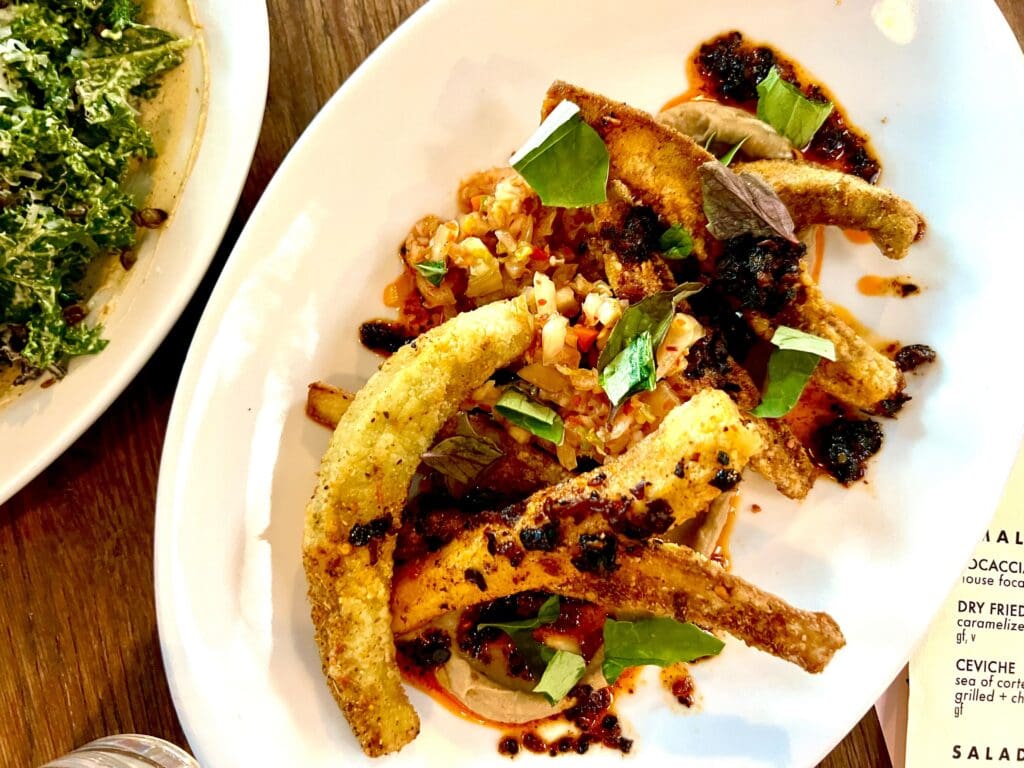 a plate of food on a table