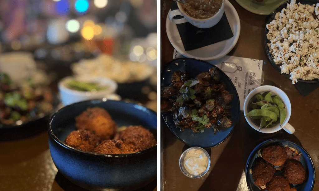 a bowl of food on a table