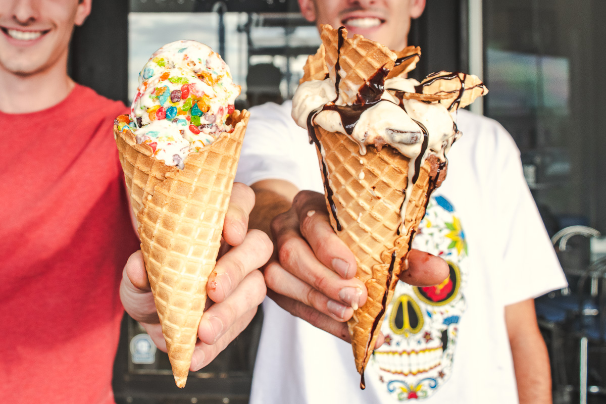 Ice cream cones at Desert Dream Ice Creamery (Credit: Jackie Tran)