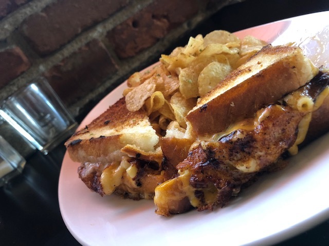 Grilled cheese sandwich at Dante's Fire