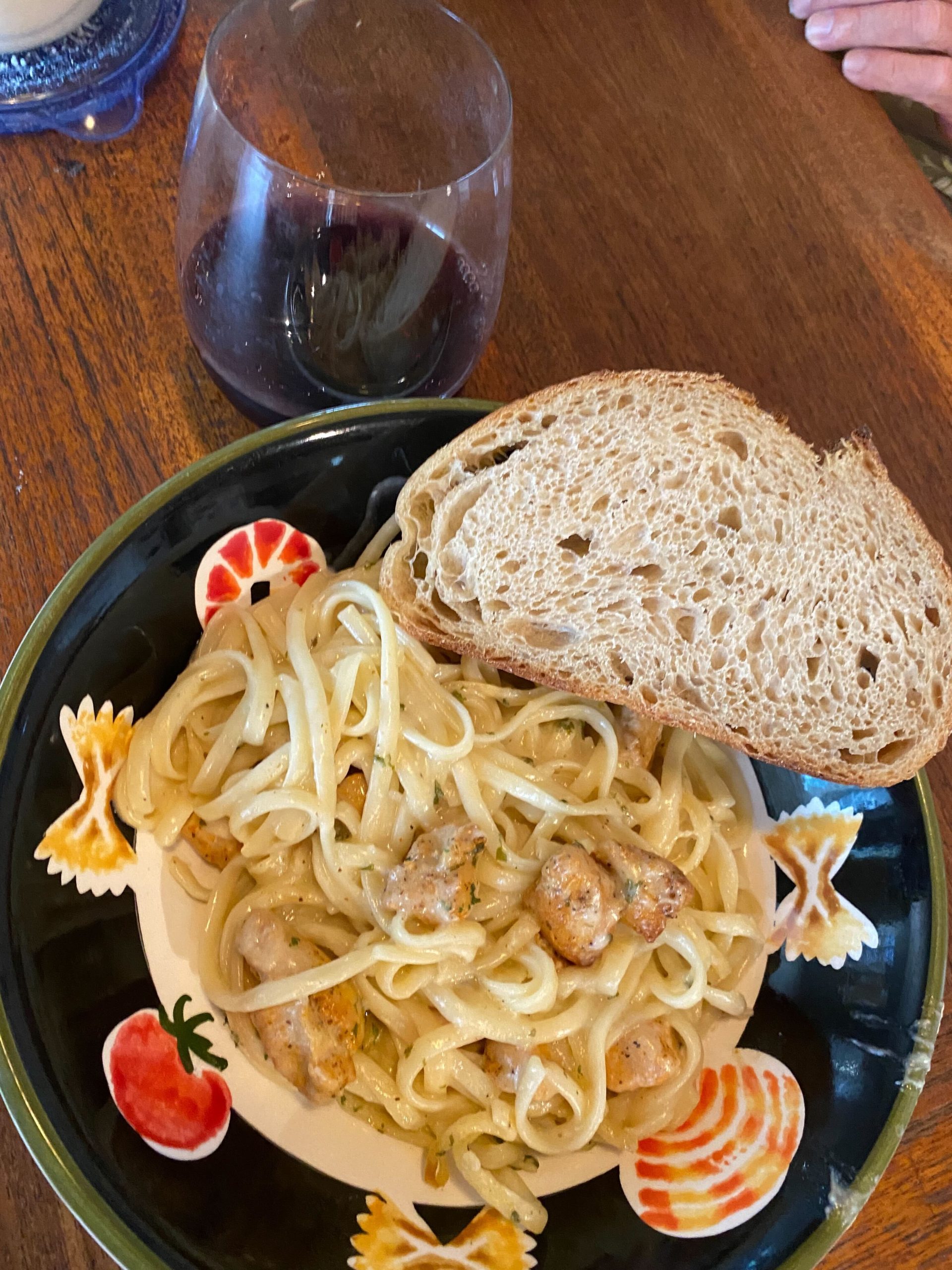 Fettuccine Alfredo with chicken from Roma Imports
