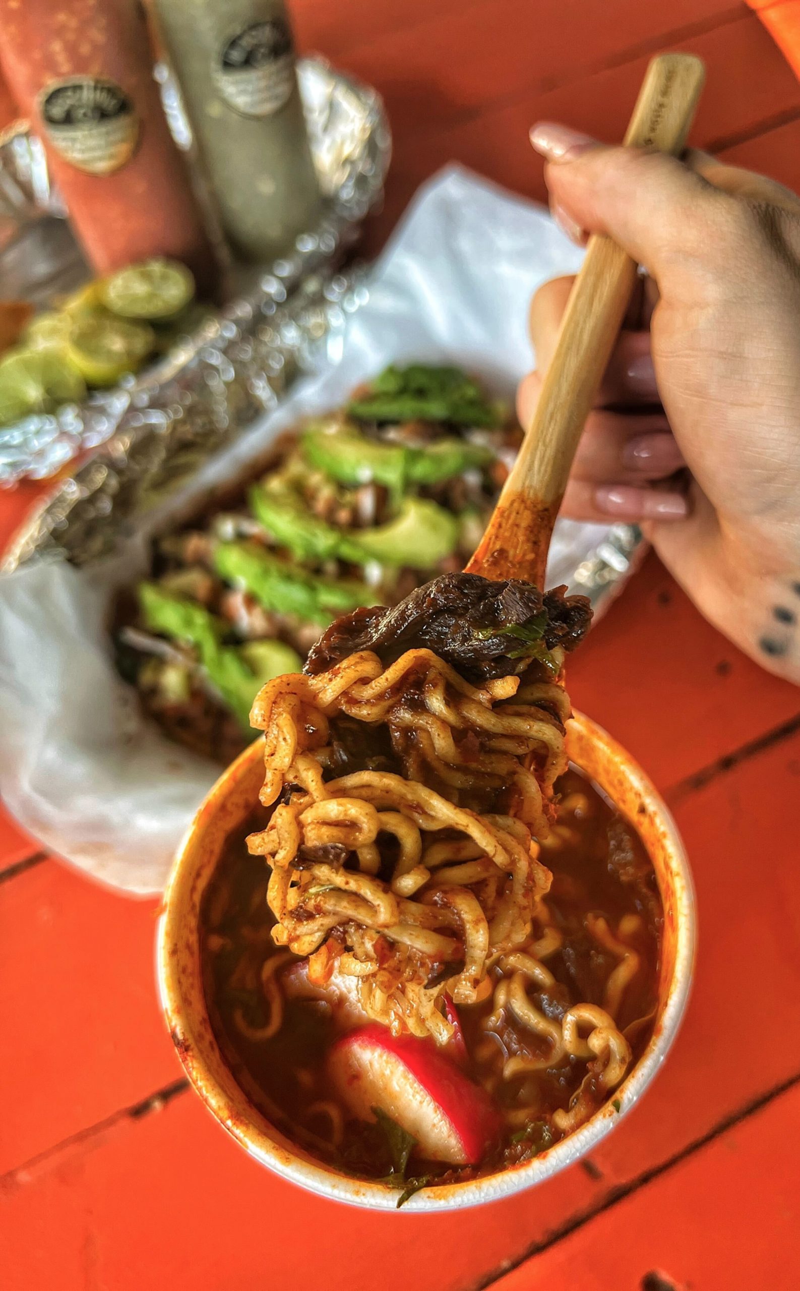 Vegan Ramen Birria at Ensanada Street Food (Photo by Hannah Hernandez)