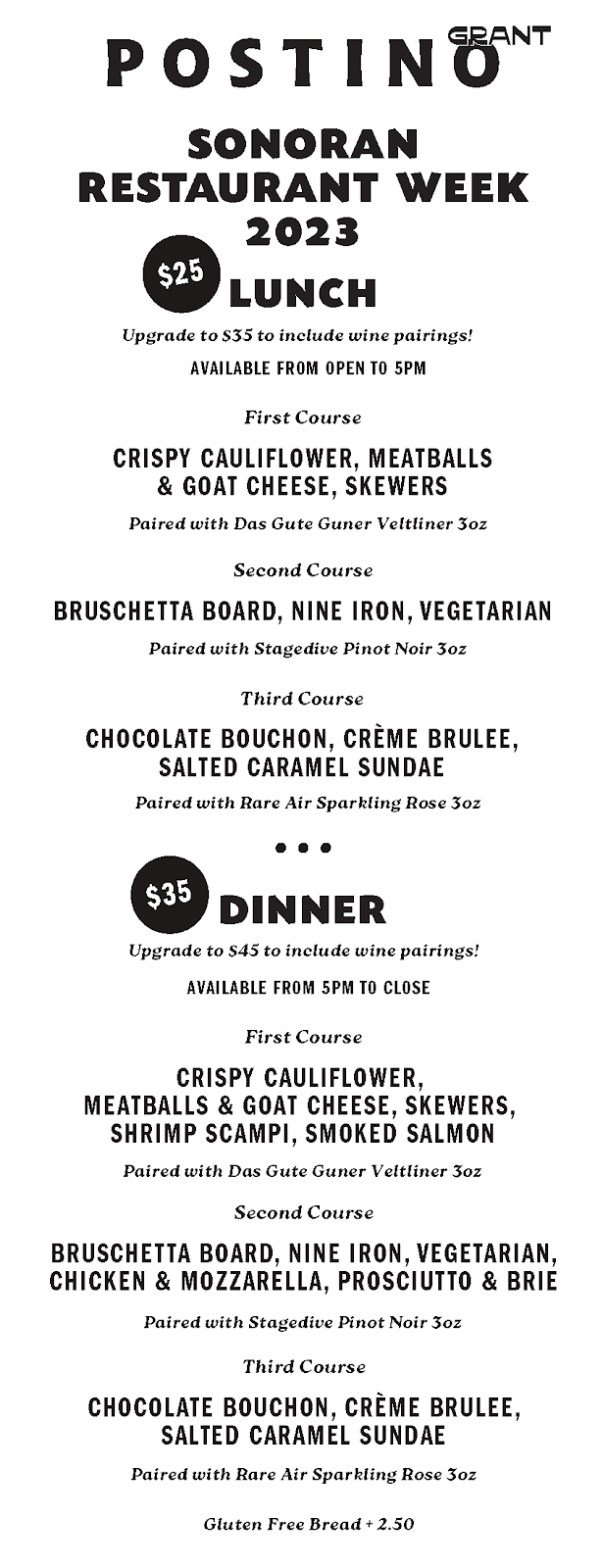 Thoughtfully curated Postino menu at Sonoran restaurant week