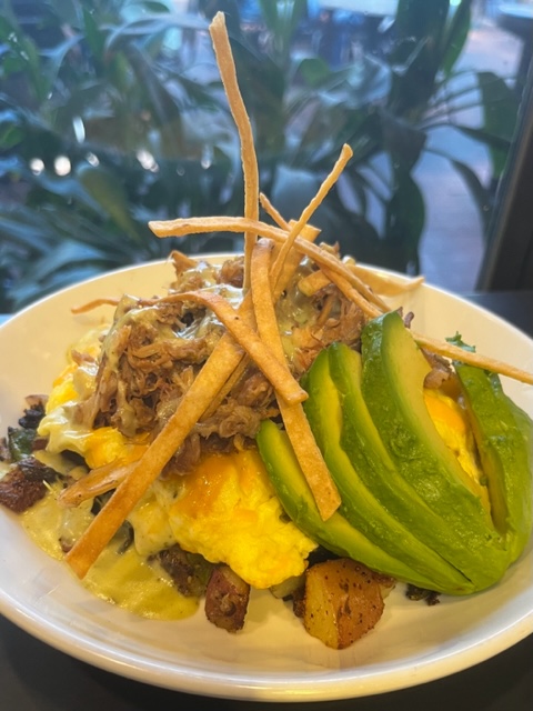 a plate of food on a table