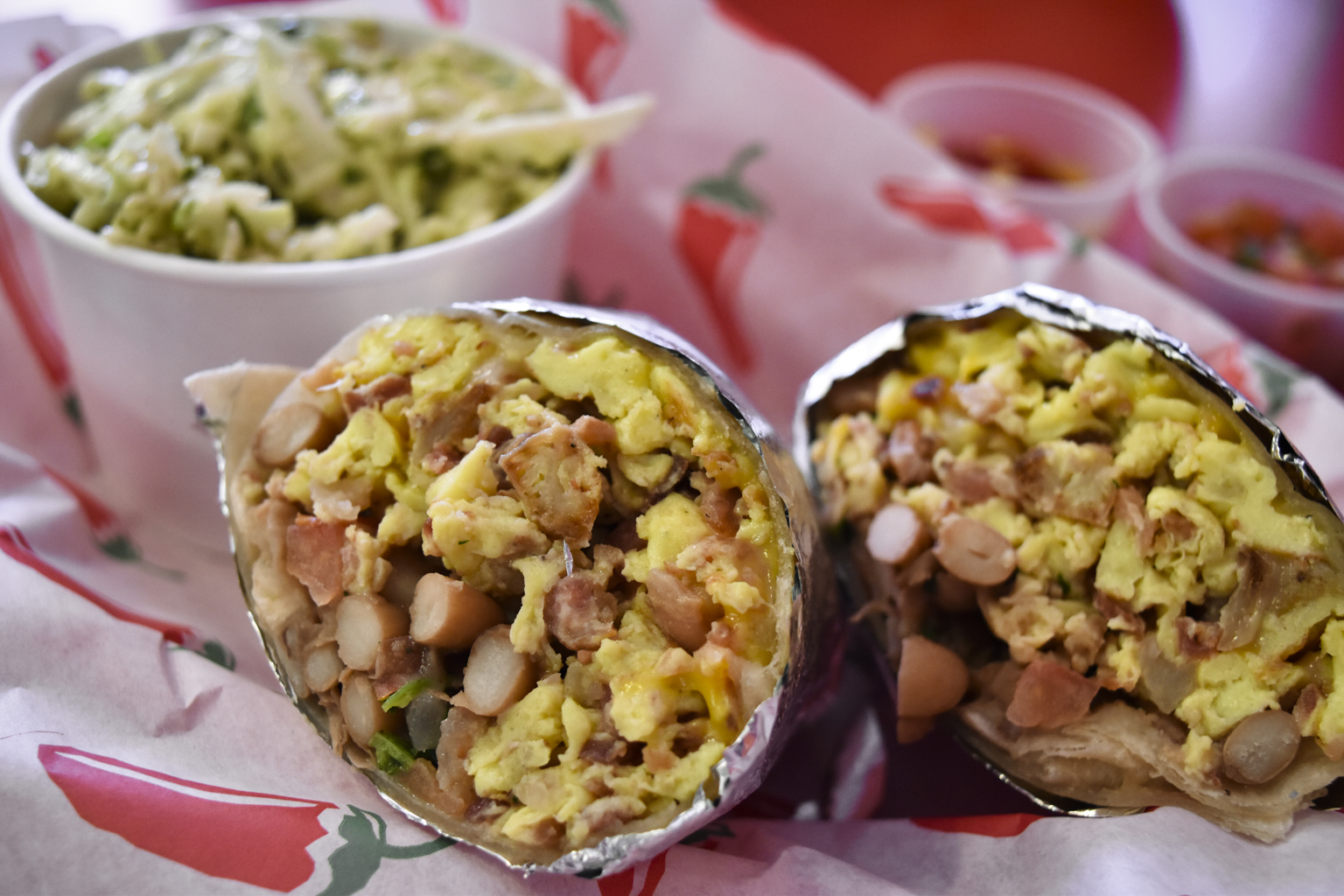Bacon breakfast burrito from Tucson Tamale Company