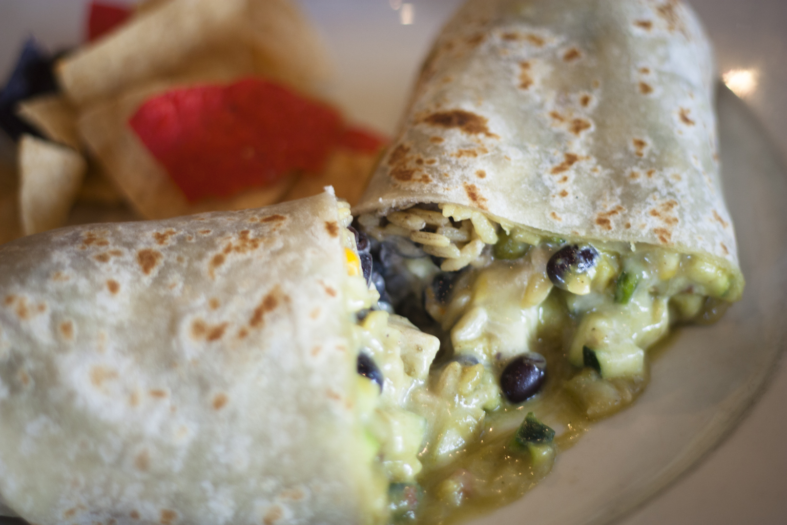 Burrito poblano at Zivas Mexican Bistro