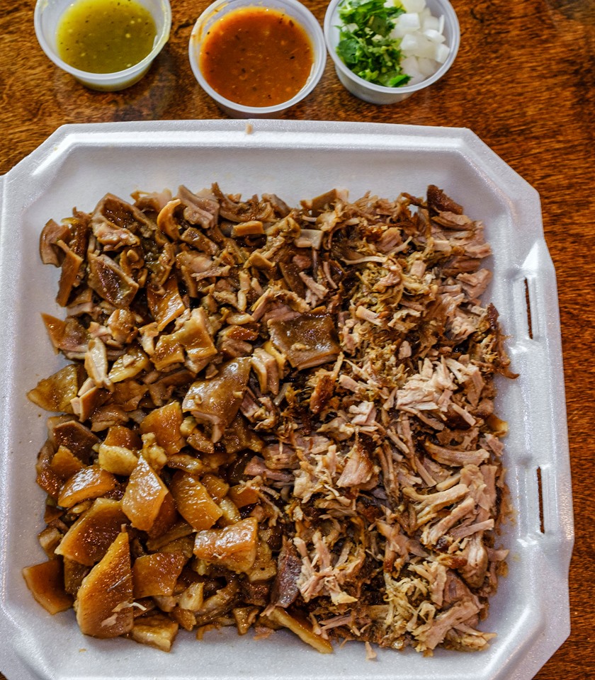 Half pound de Carnitas at Carnitas La Yoca