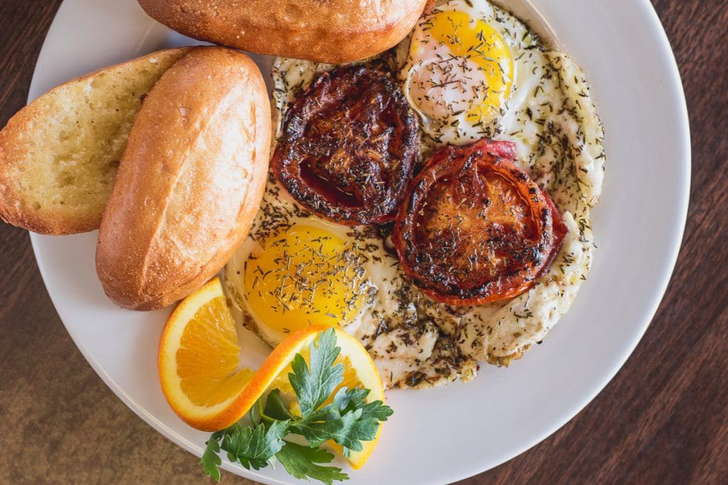 Eggs Provencal at Ghini's French Caffe (Photo by Jackie Tran)