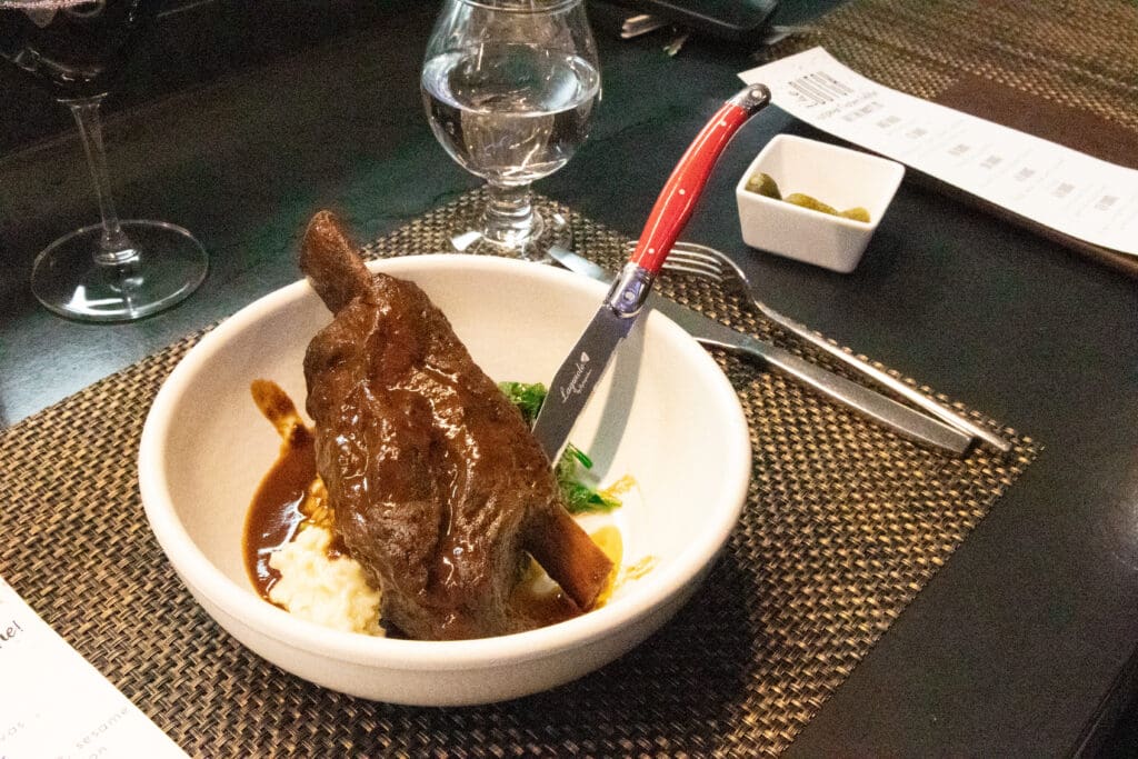 a plate of food on a table