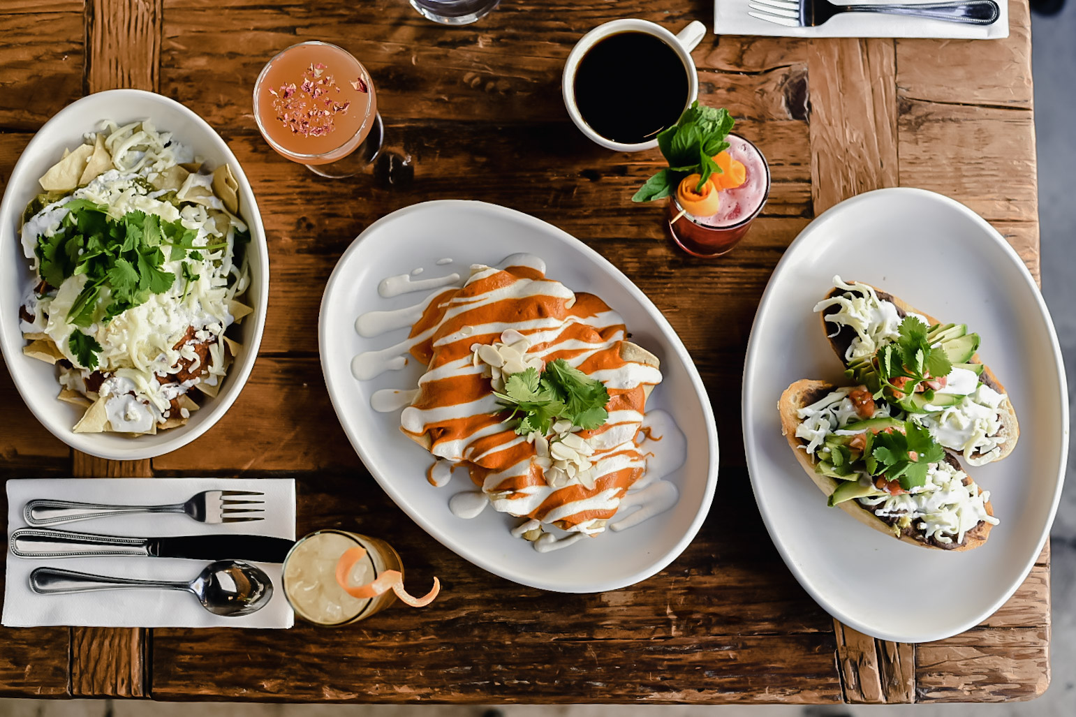 Chilaquiles, Encacahuatadas, and Molletes at Penca Restaurante