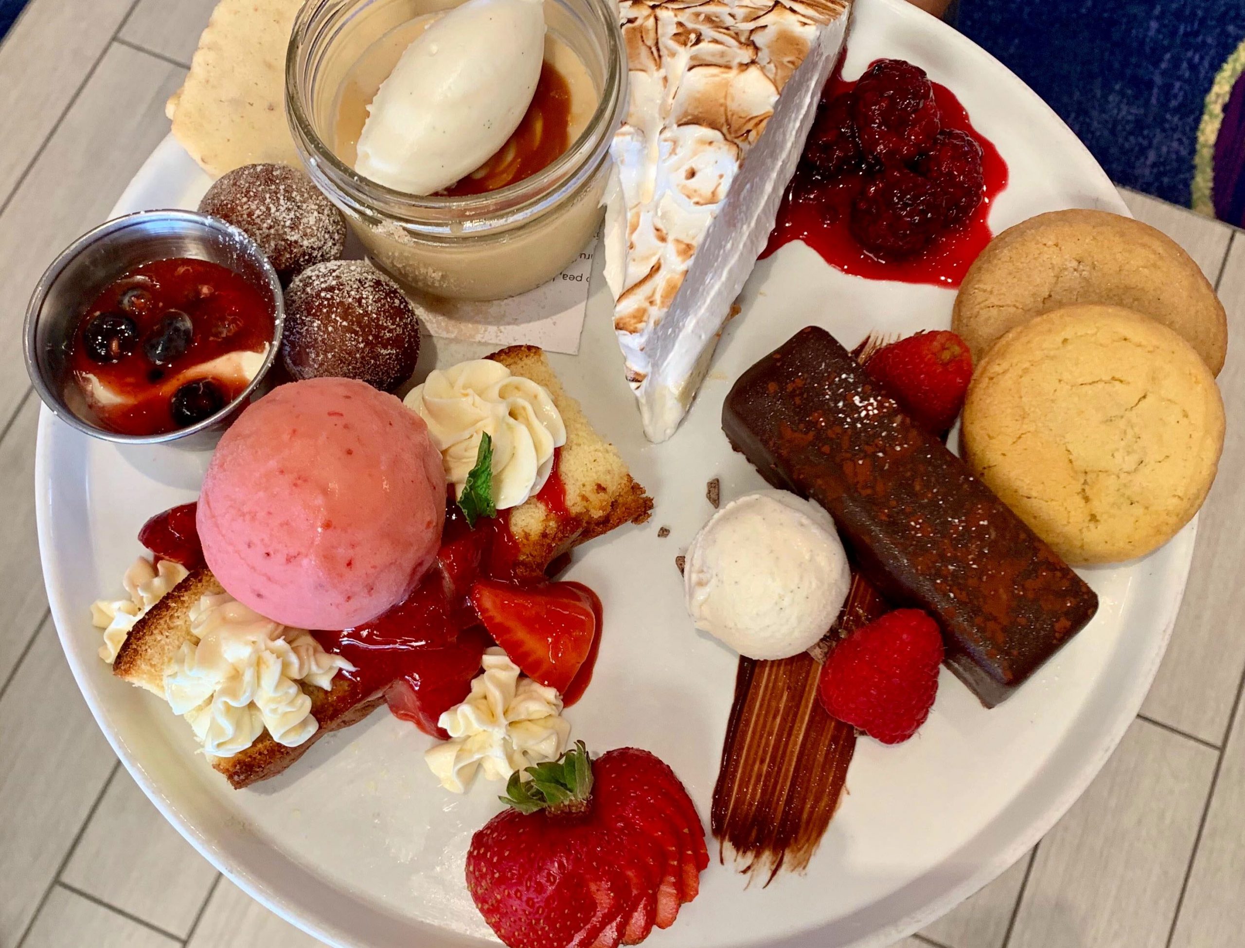 Dessert spread at Wildflower