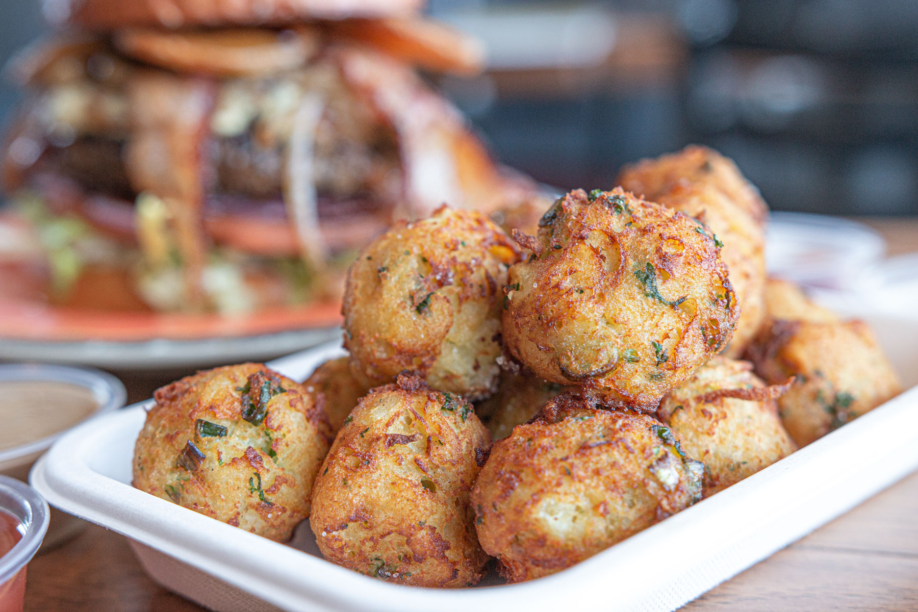 Housemade tater tots at Divine Bovine in Tucson