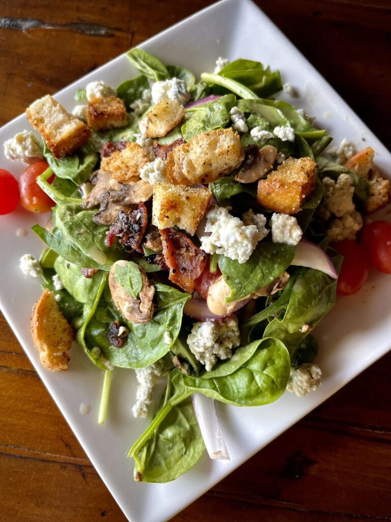 a plate of food on a table