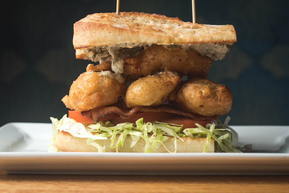 Oyster Po-boy at DOWNTOWN Kitchen + Cocktails (Credit: Jackie Tran)