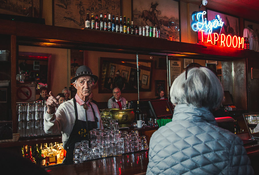 Thomas "Tiger" Ziegler at Tiger's Tap Room in Hotel Congress (Credit: Jackie Tran)