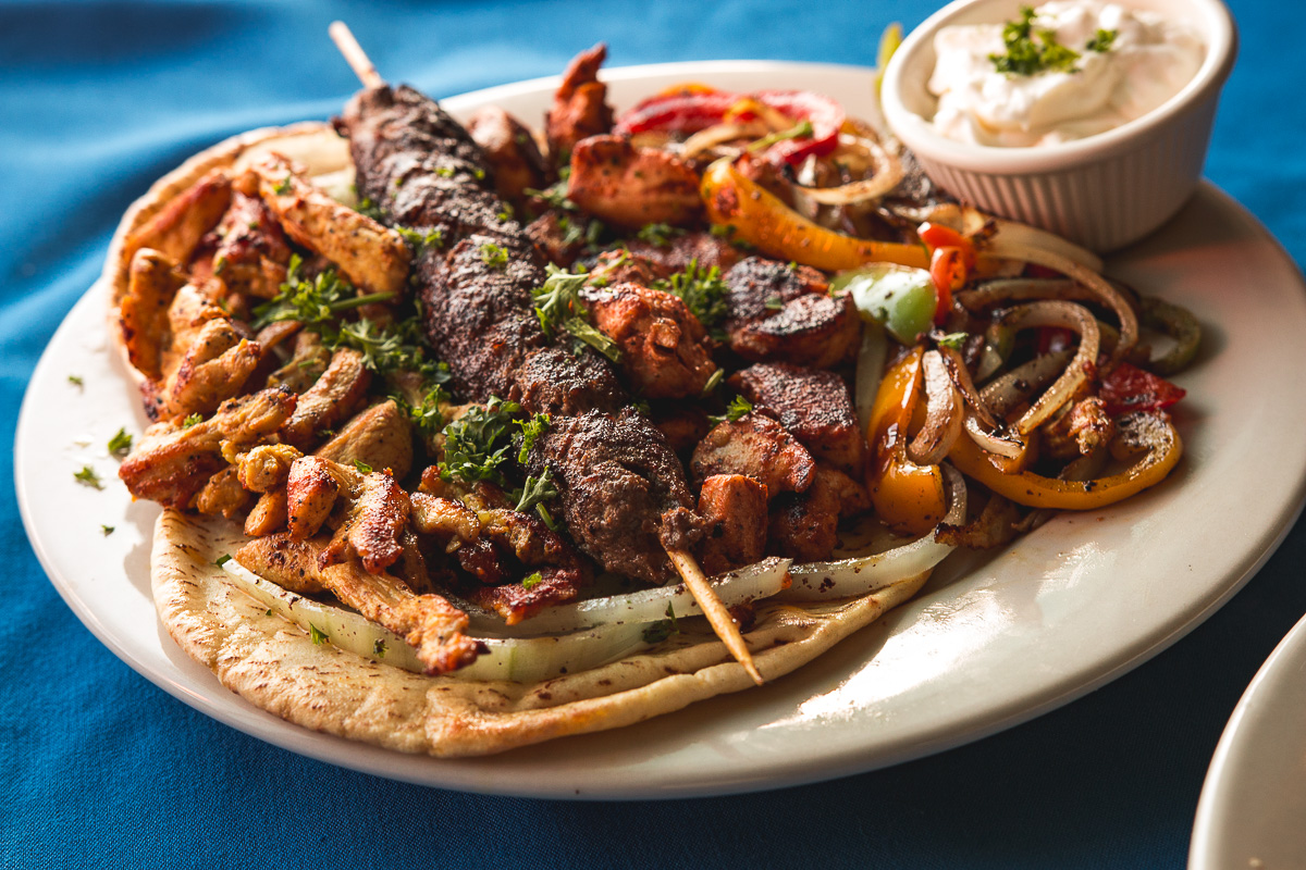 Kebab Sampler at Alexandria's Pearl (Credit: Jackie Tran)