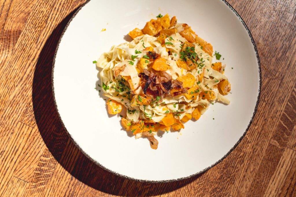 Mediterranean Cream Fettuccine at Figs Oven + Enoteca (Photo by Jackie Tran)