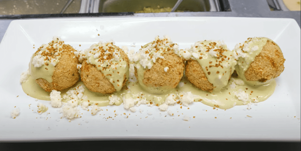 a tray of food on a plate