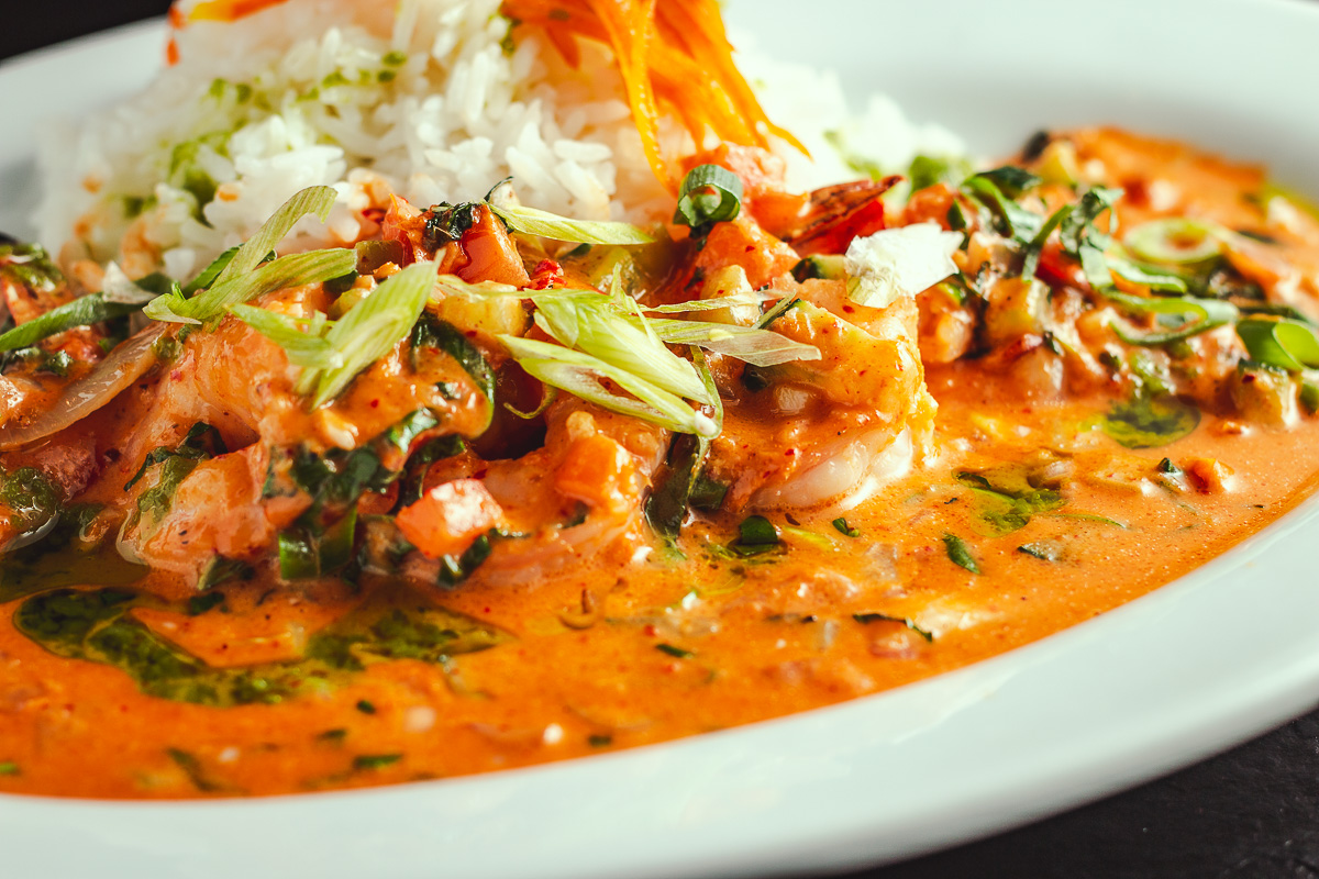 Thai Curry Shrimp at Dante's Fire (Credit: Jackie Tran)