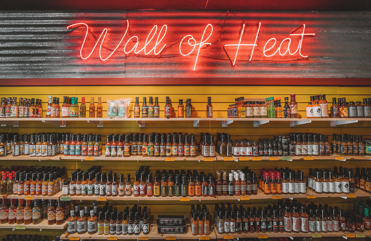 "Wall of Heat" at Tucson Tamale (Photo by Isaac Stockton)