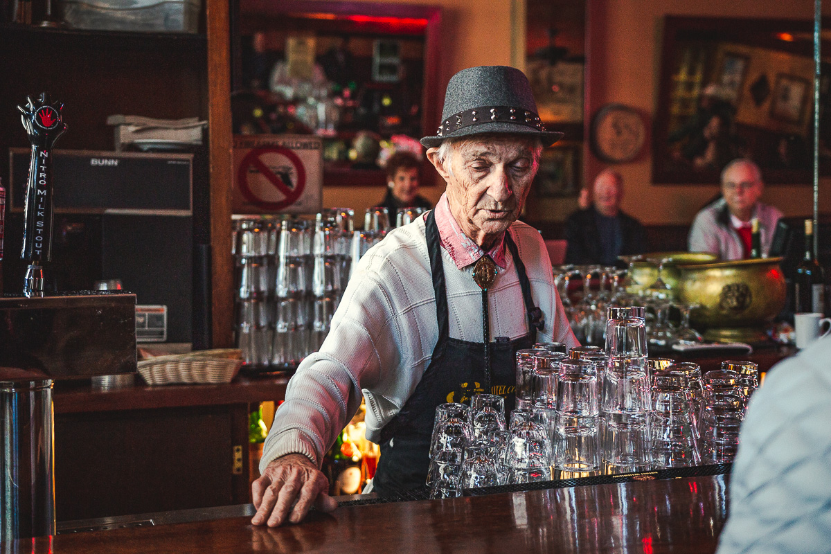 Thomas "Tiger" Ziegler at Tiger's Tap Room in Hotel Congress (Credit: Jackie Tran)
