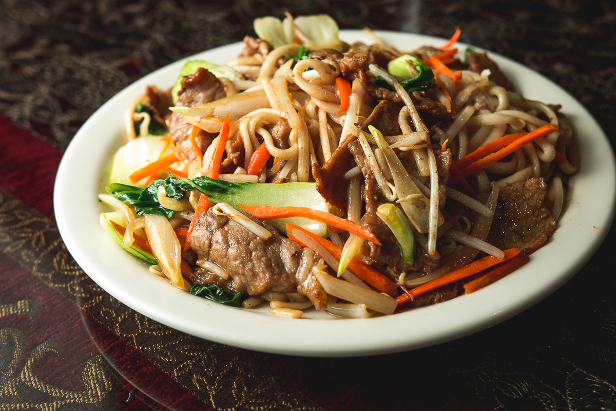 Stir-Fried Beef Noodles at Just Noodles (Credit: Jackie Tran)