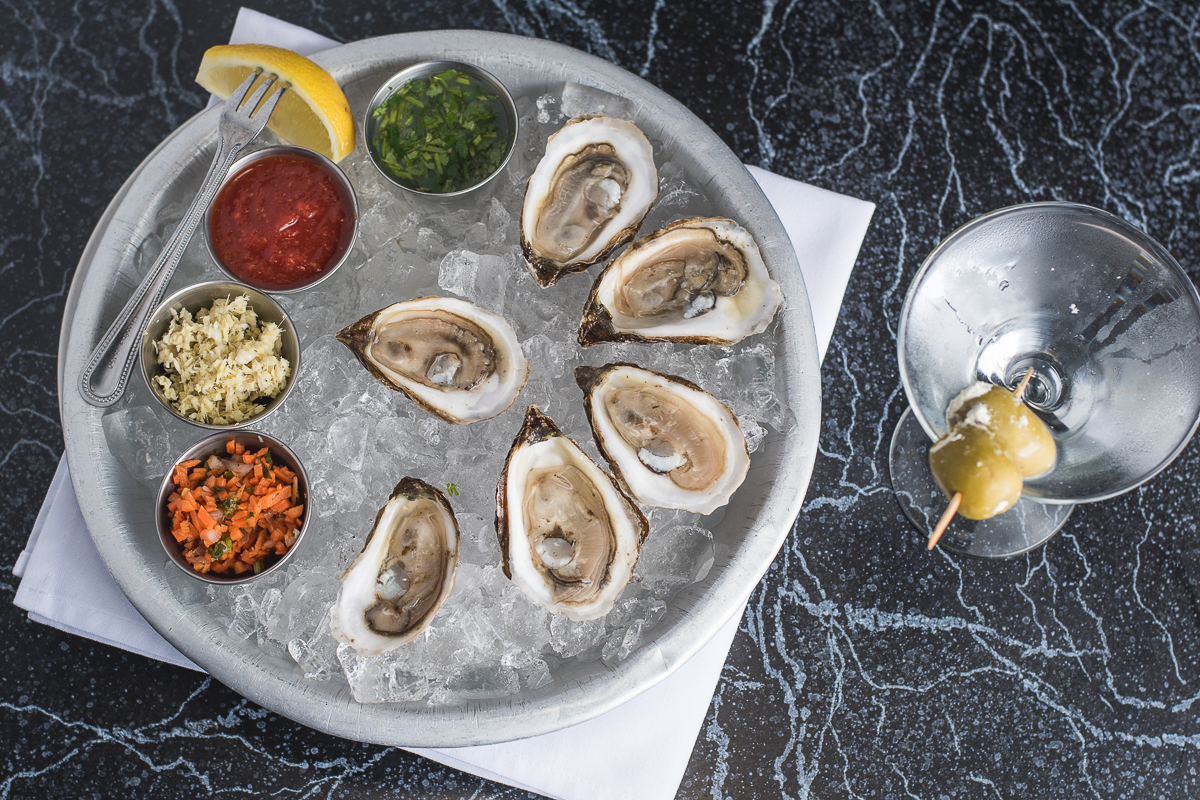Oysters and a martini at Kingfisher (Credit: Jackie Tran)