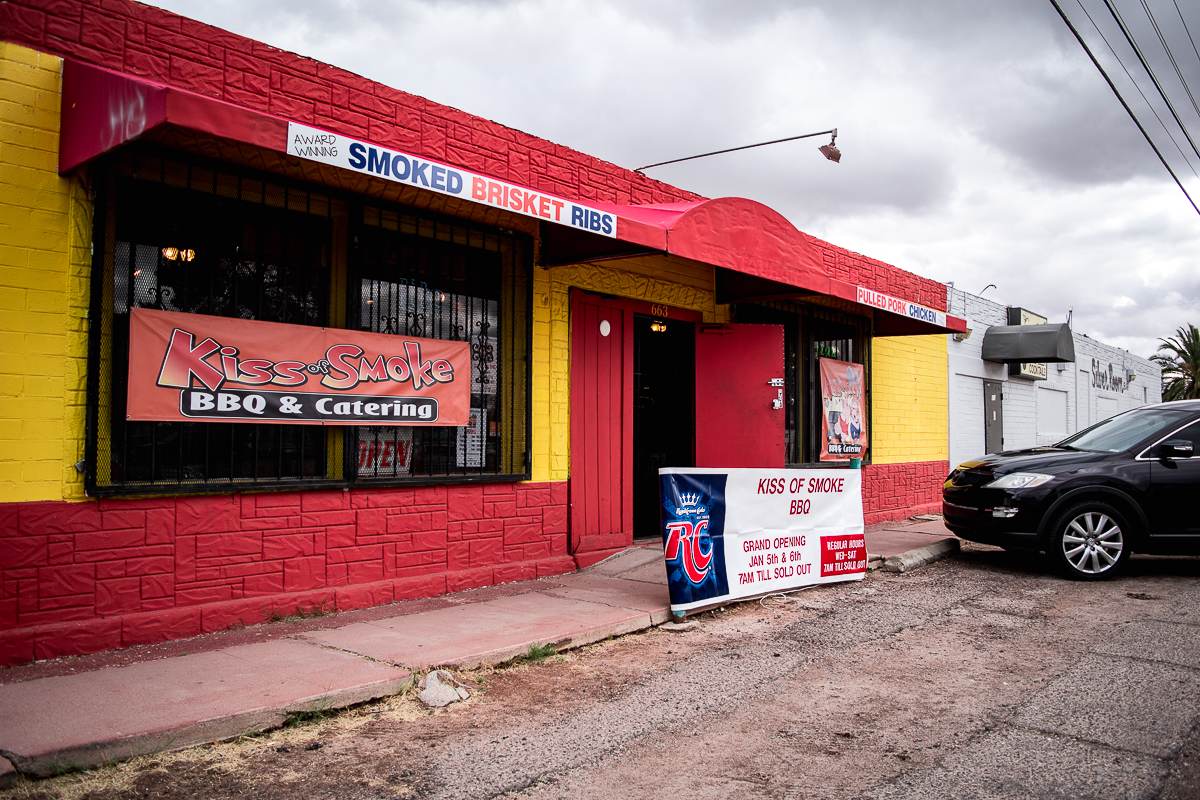 Kiss of Smoke BBQ & Catering facade (Credit: Jackie Tran)