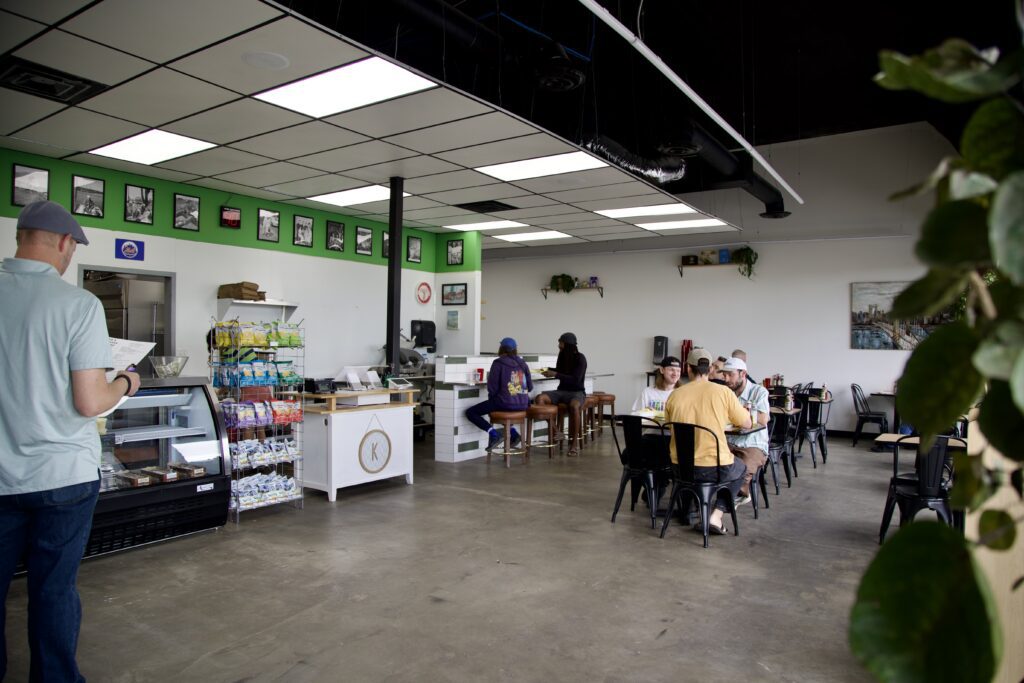 Dining room at Kneller's Delicatessen & Appetizing (Photo by Hannah Hernandez)
