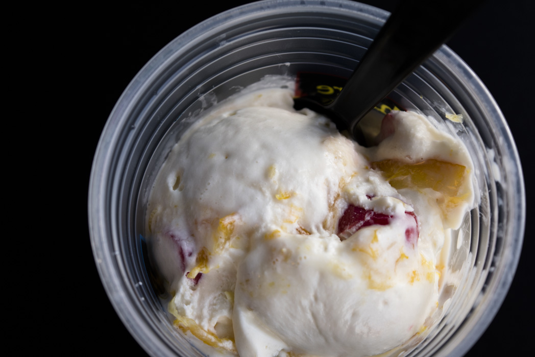 Bourbon old-fashioned ice cream at Brushfire Ice Creamery.