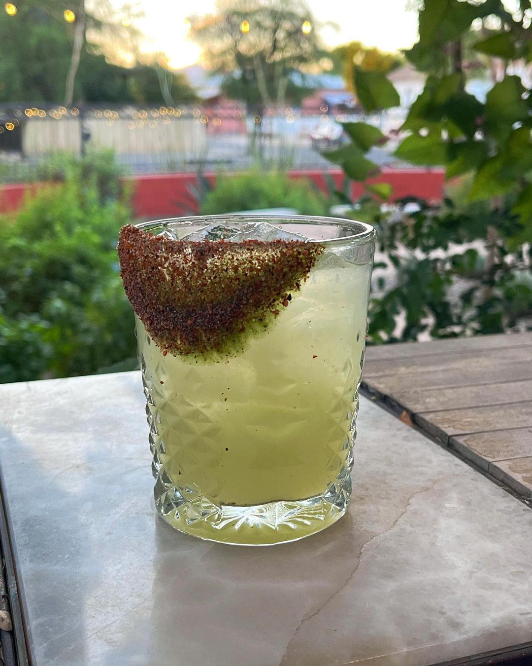 Pickle rim on the house margarita (Photo courtesy of Downtown Clifton Hotel on Instagram)