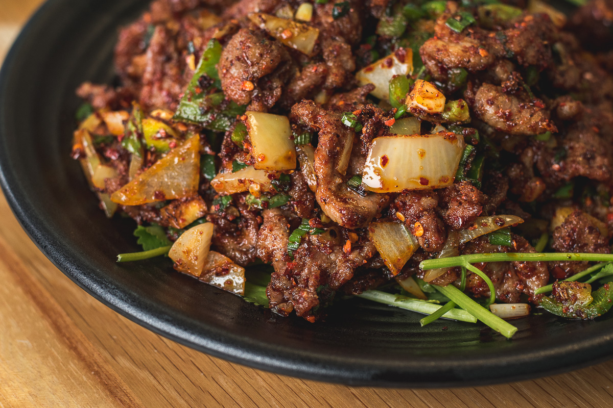 Pan Fried Lamb with Cumin at Fatman Kitchen (Credit: Jackie Tran)