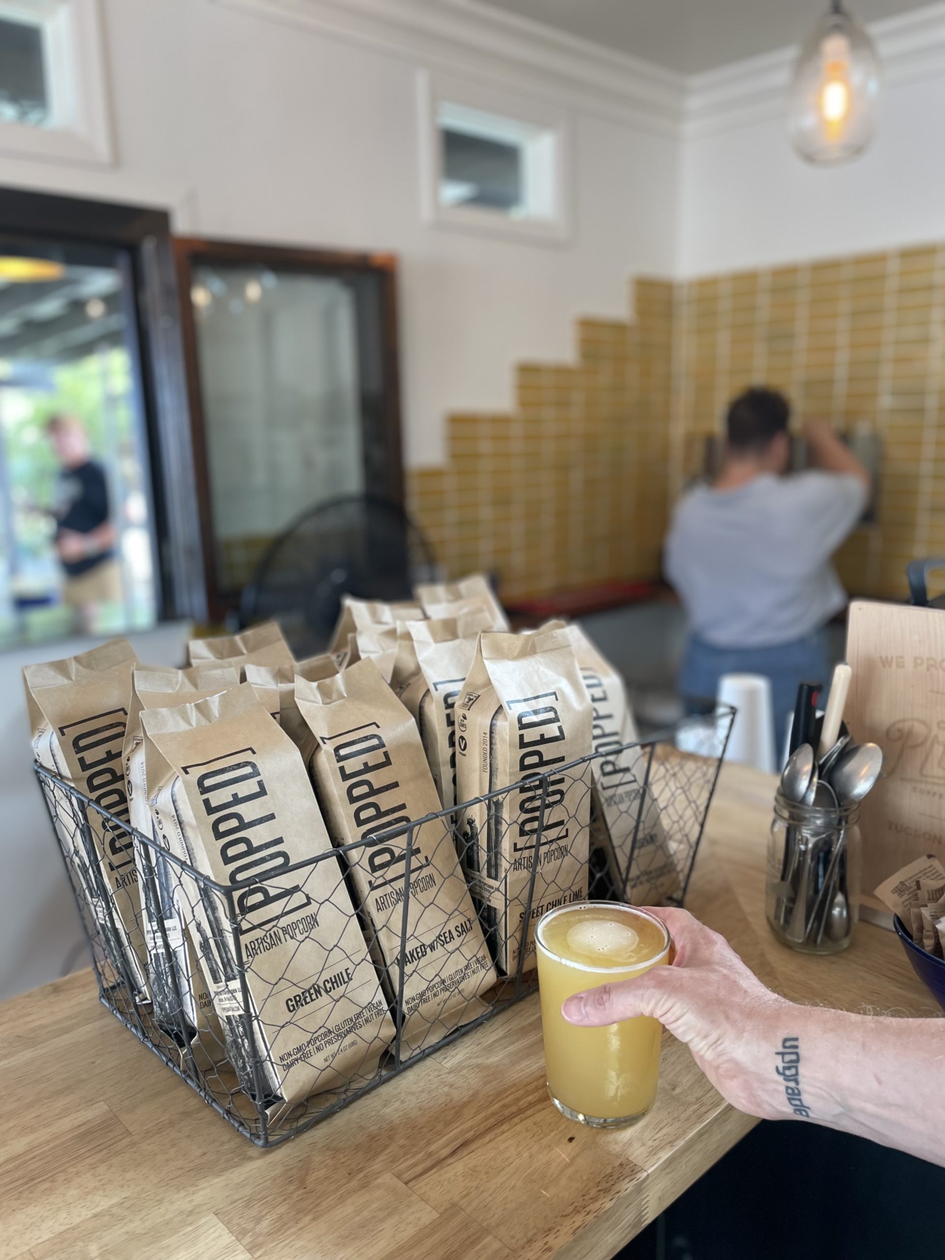 [POPPED] Artisan Popcorn enjoyed with a Pueblo Vida Cereus IPA (Photo by Jessie Mance)