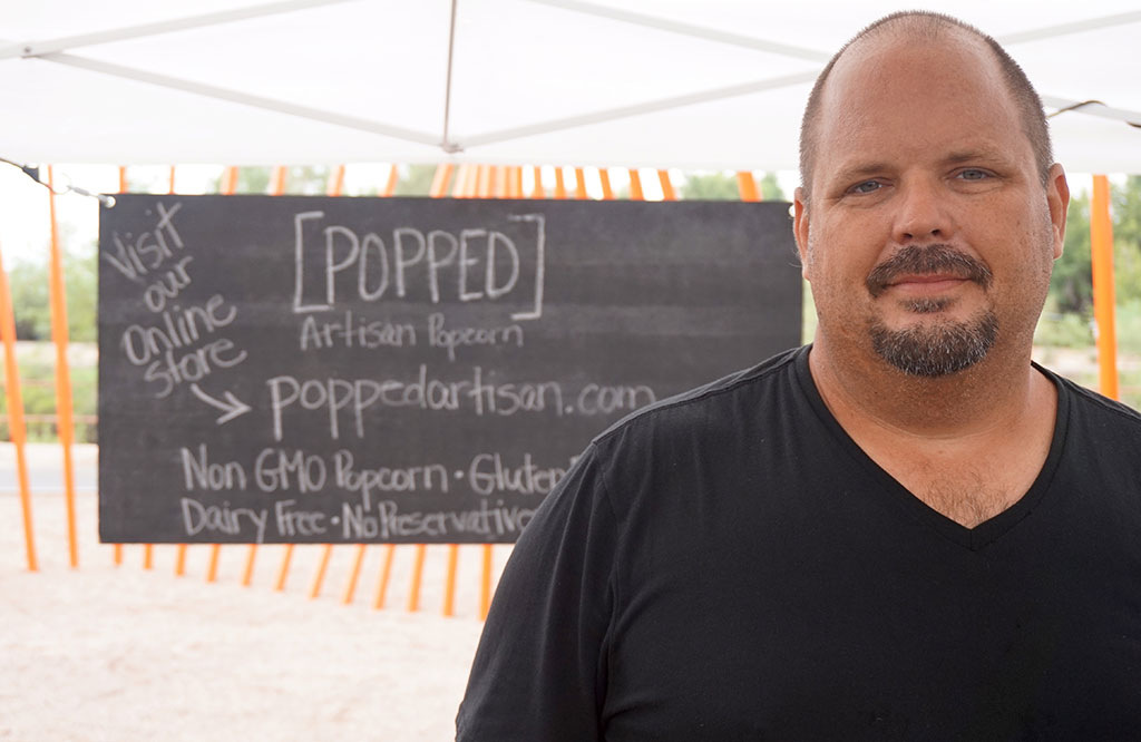 POPPED Artisan Popcorn's Devin Gillihan (Photo by Jennifer Rothschild)