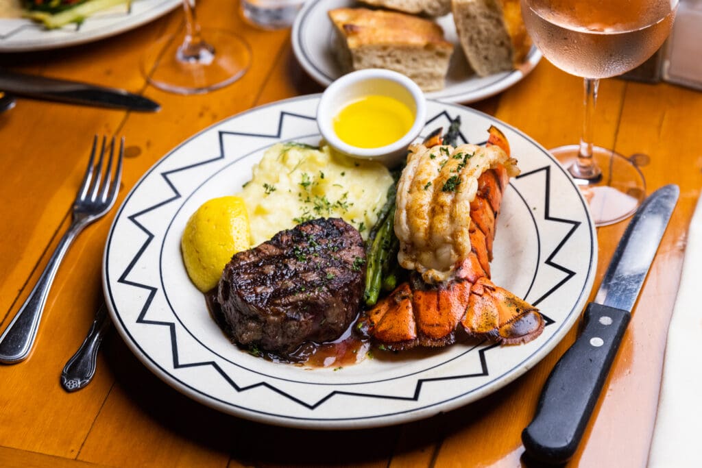 a plate of food on a table