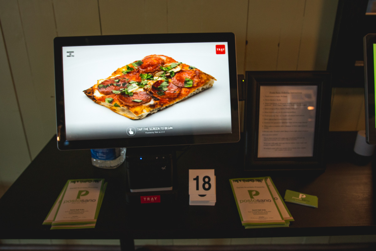Order kiosk at Posto Sano Foods (Credit: Jackie Tran)