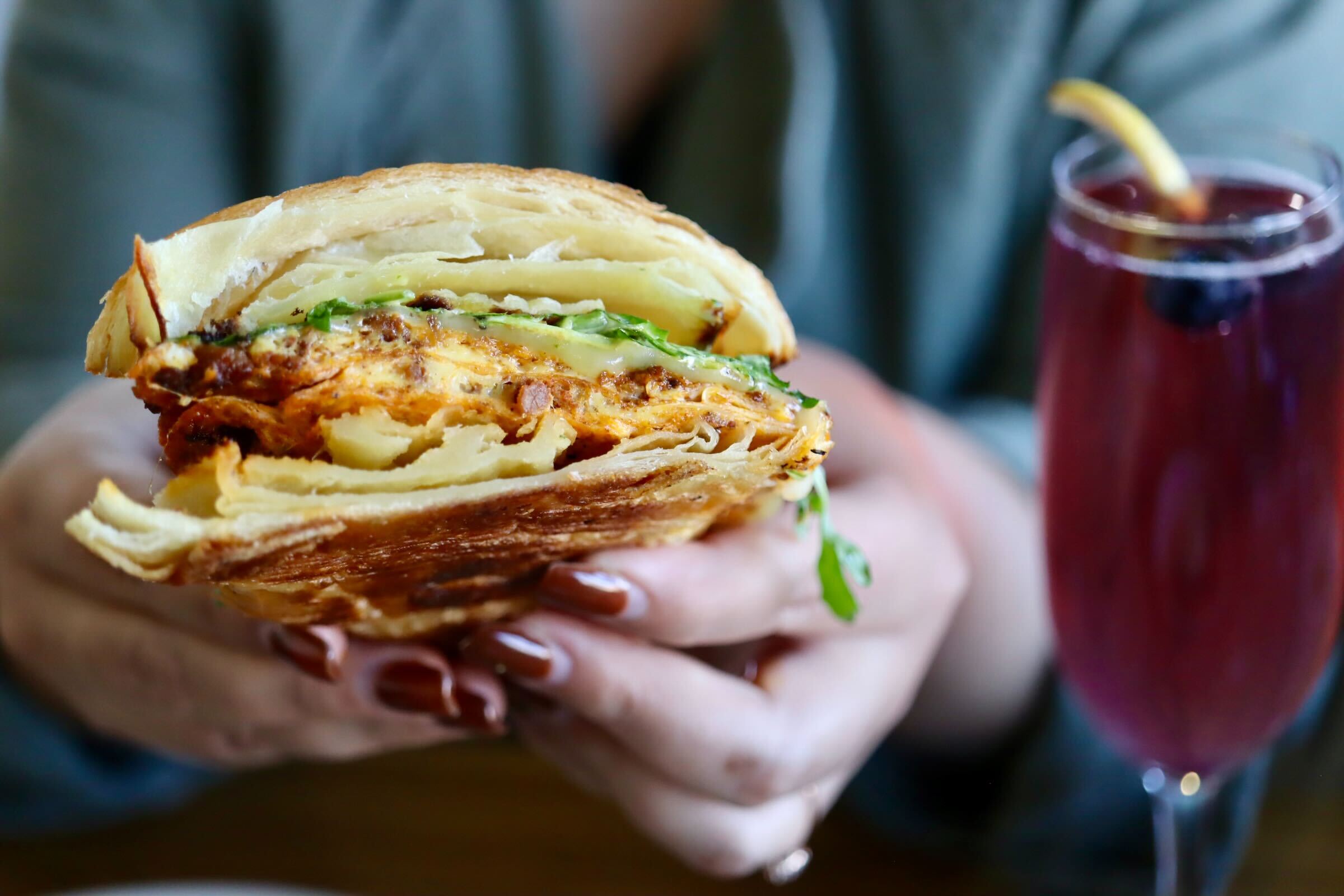 Everything Croissant Sammie (Photo by Hannah Hernandez)