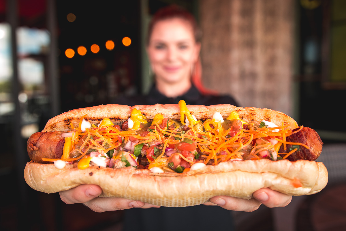 Smoked Sonoran Dog at Brushfire BBQ in Tucson