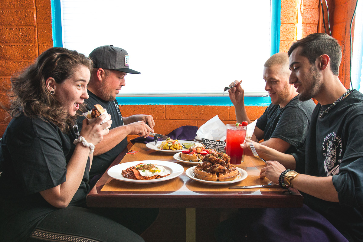 Niki King, Kenny King, Tim Hilkemeyer, and Adam Valenzuela at Sonoran Brunch Company